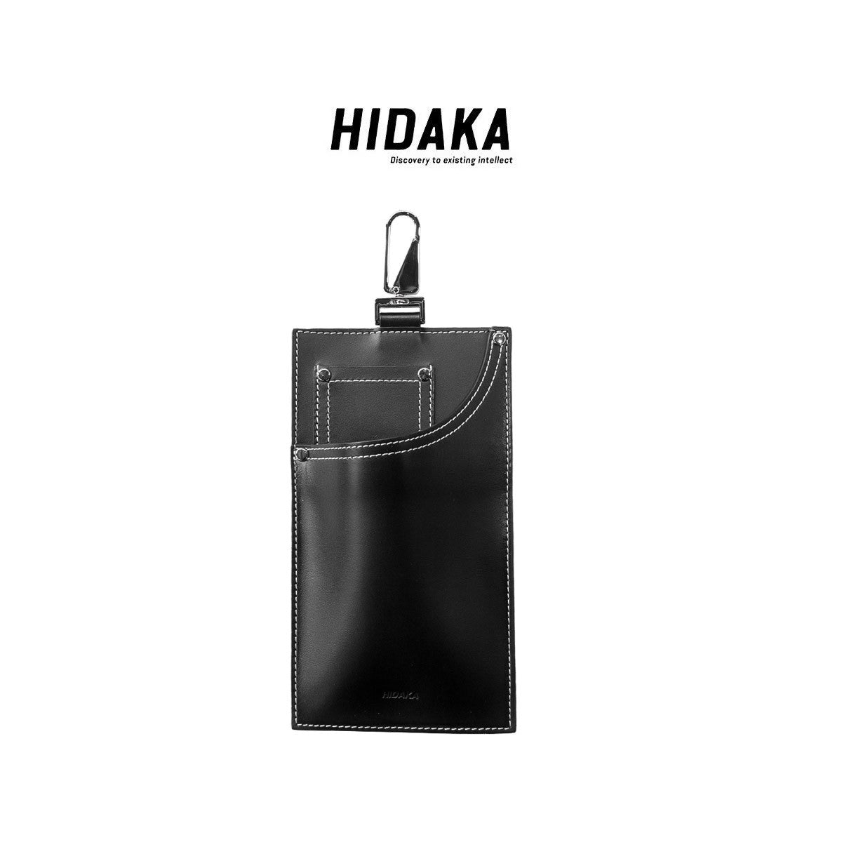 HIDAKA - LEATHER JEANS POCKET(BLACK) ヒダカ レザー ポケット ポーチ ジーンズ ブラック