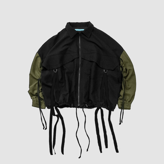 MUZE TURQUOISE LABEL - OVERSIZED BELTED BLOUSON(KHAKI)ミューズ オーバーサイズ ベルト ブルゾン カーキ