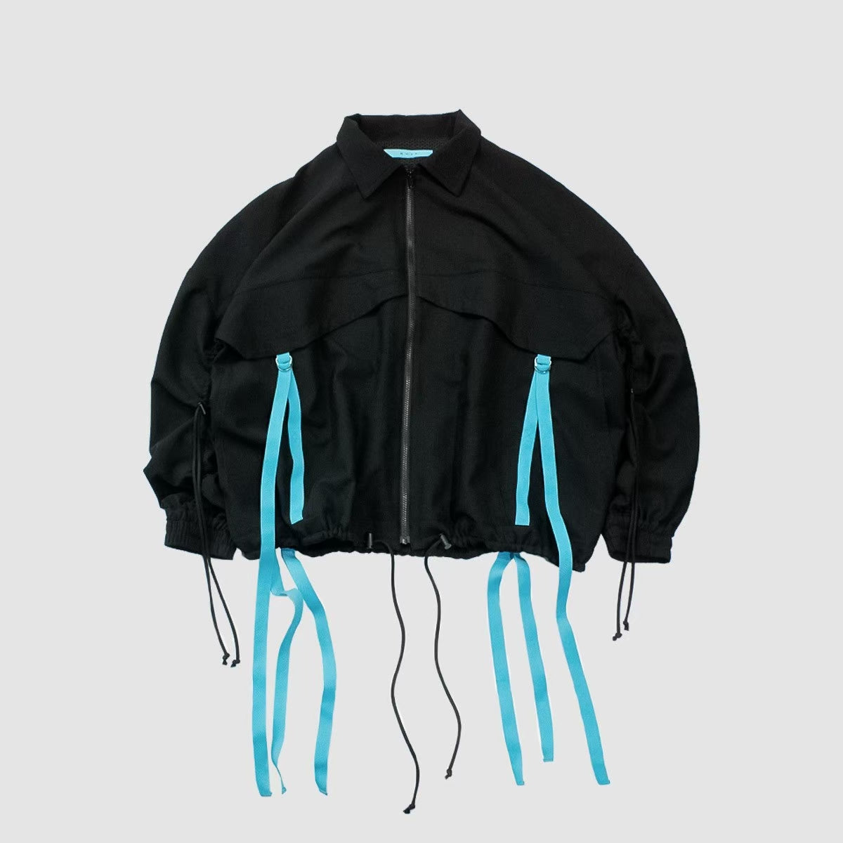 MUZE TURQUOISE LABEL - OVERSIZED BELTED BLOUSON(BLACK)ミューズ オーバーサイズ ベルト ブルゾン ブラック