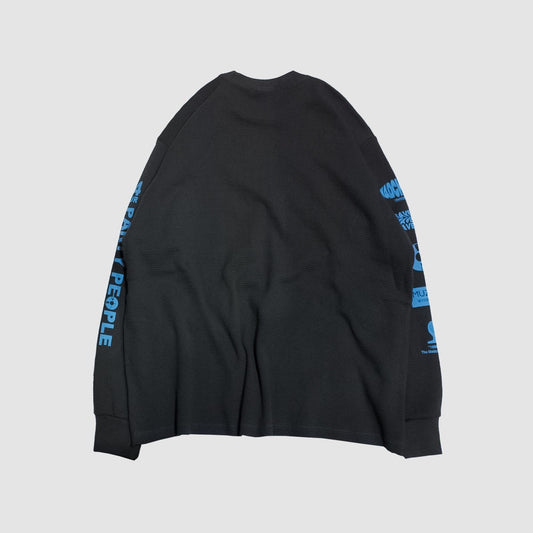 MUZE BLACK LABEL - 24HOUR PARTY PEOPLE THERMAL L/S TEE(CHARCOAL)ミューズ サーマル ロング スリーブ Tシャツ チャコール