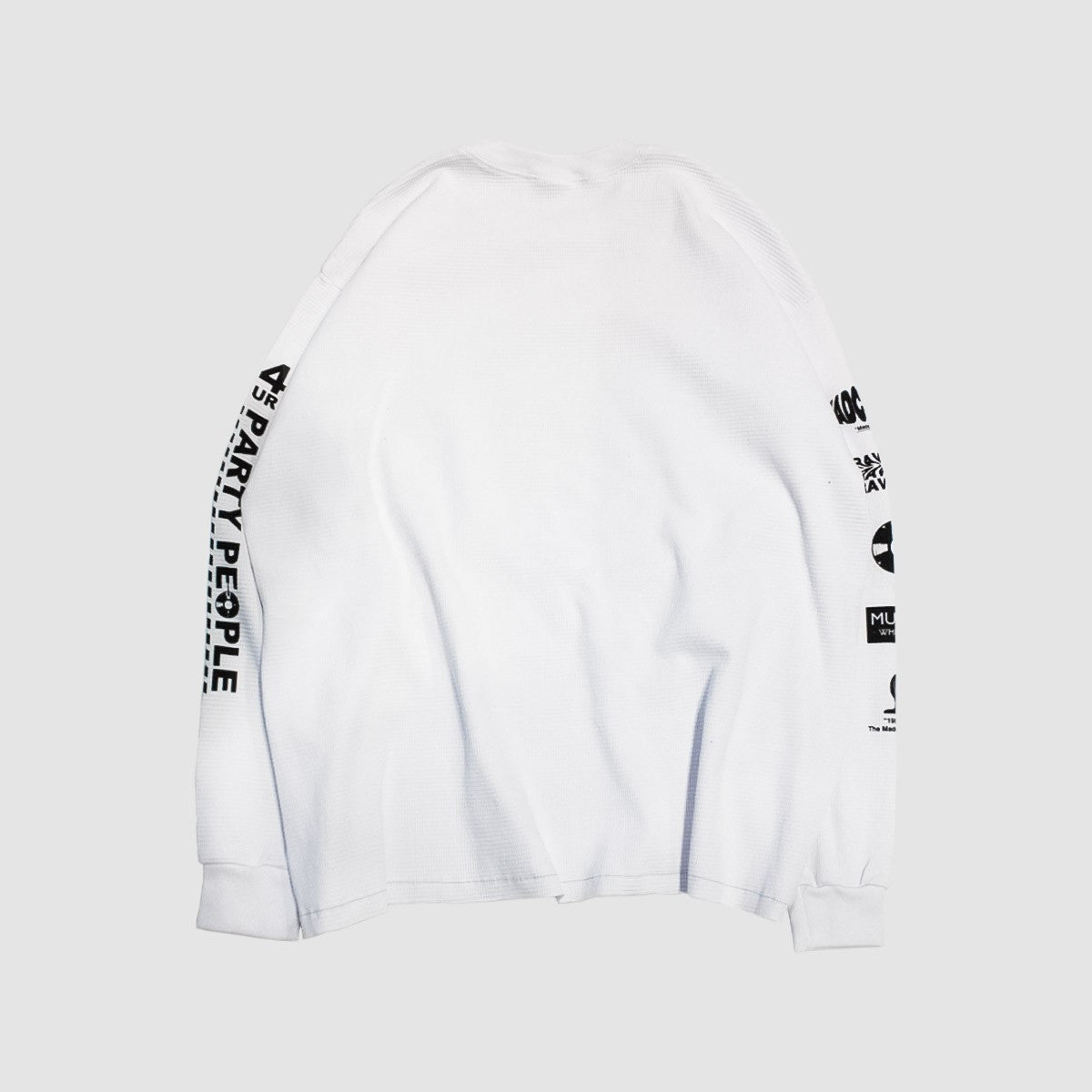 MUZE BLACK LABEL - 24HOUR PARTY PEOPLE THERMAL L/S TEE(WHITE)ミューズ サーマル ロング スリーブ Tシャツ ホワイト
