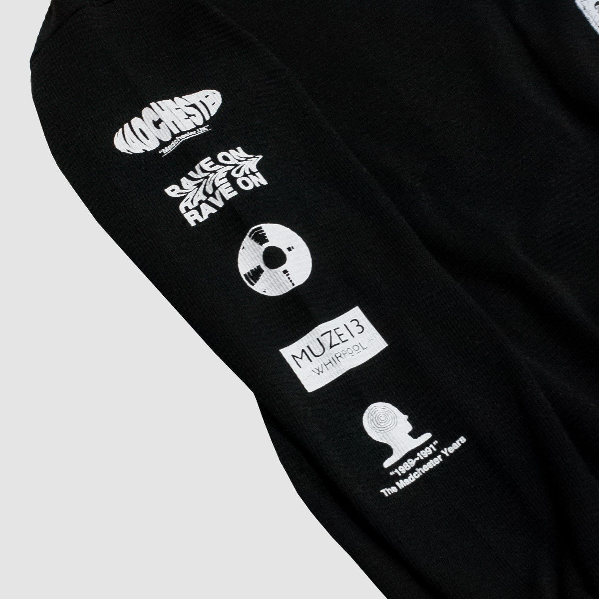 MUZE BLACK LABEL - 24HOUR PARTY PEOPLE THERMAL L/S TEE(BLACK)ミューズ サーマル ロング  スリーブ Tシャツ ブラック