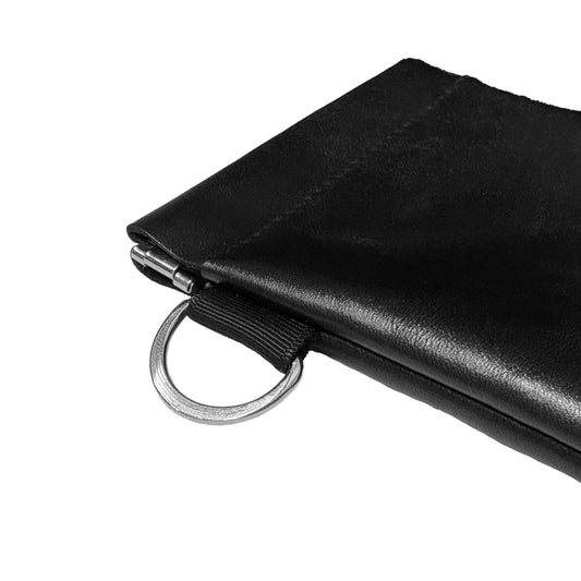 MUZE -【LEATHER SPRING POUCH(BLACK)】ミューズ レザー ポーチ ブラック