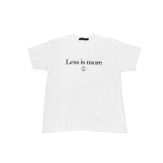 MUZE BLACK LABEL -【Less is more T-SH(WHITE × BLACK)】ミューズ レスイズモア Tシャツ ホワイト ブラック