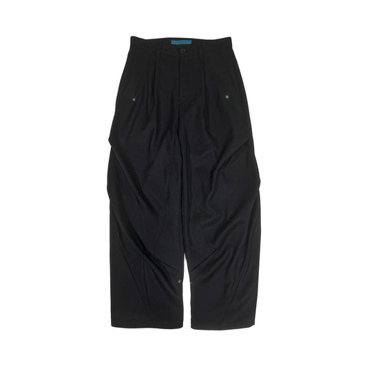 MUZE TURQUOISE LABEL -【LESS IS MORE WIDE PANTS (BLACK）】ミューズ レスイズモアワイドパンツ ブラック