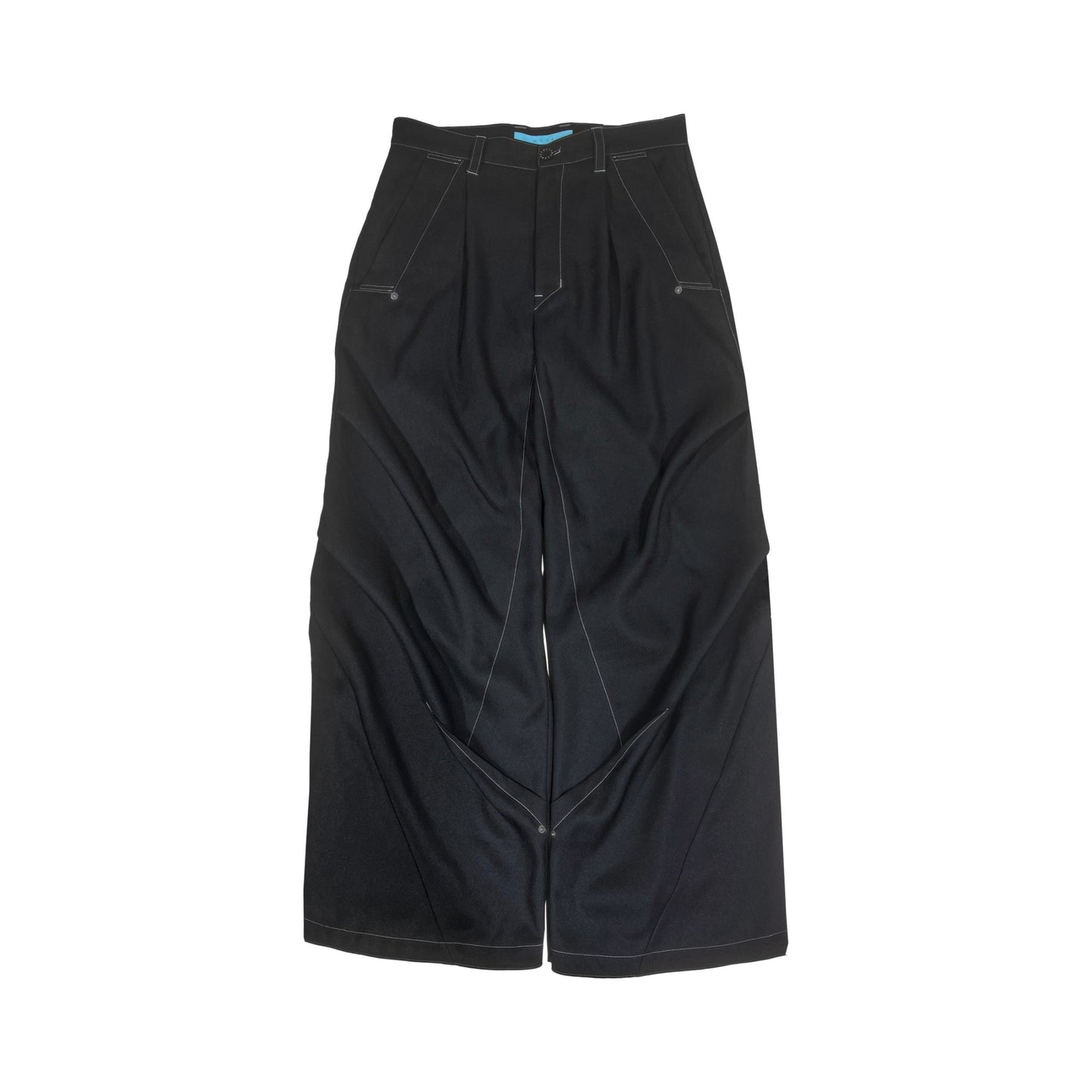 MUZE TURQUOISE LABEL -【LESS IS MORE WIDE PANTS (BLACK×WHITE）】ミューズ レスイズモアワイドパンツ ブラック ホワイト