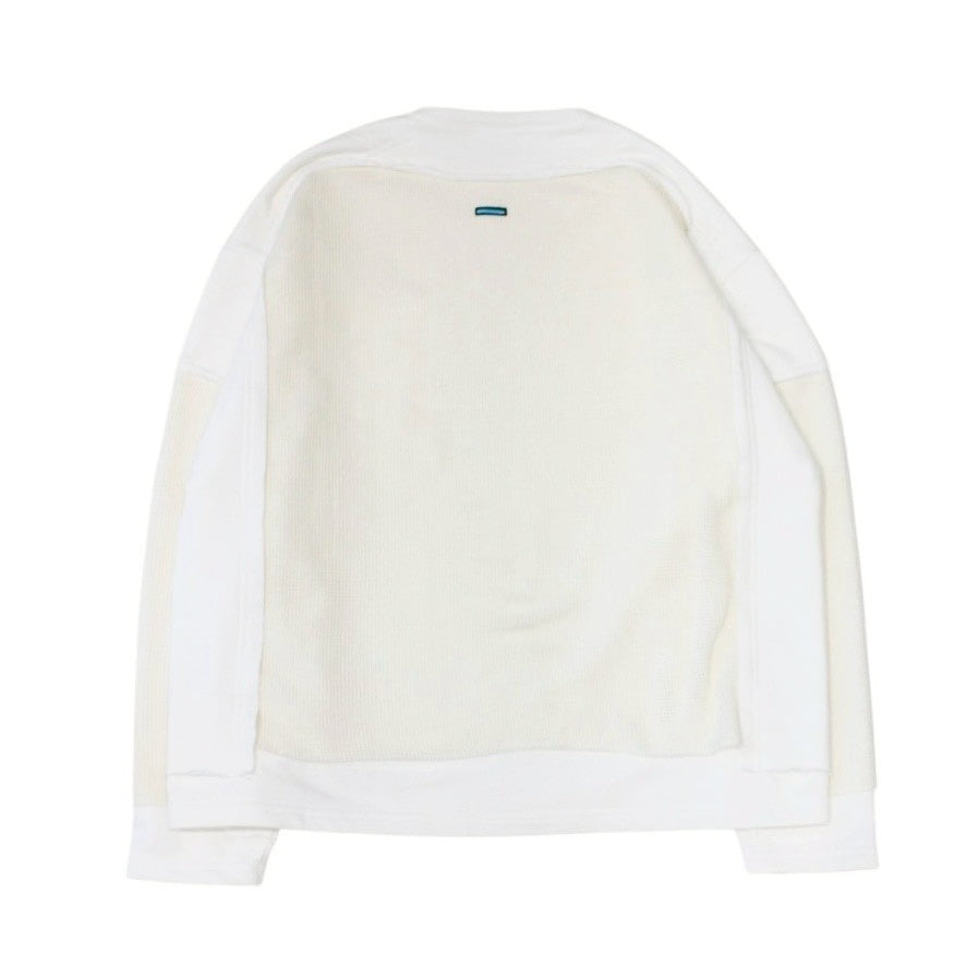 MUZE TURQUOISE LABEL -【MESH DOCKING SWEAT PO(WHITE)】ミューズ メッシュドッキング スウェット プルオーバー ホワイト