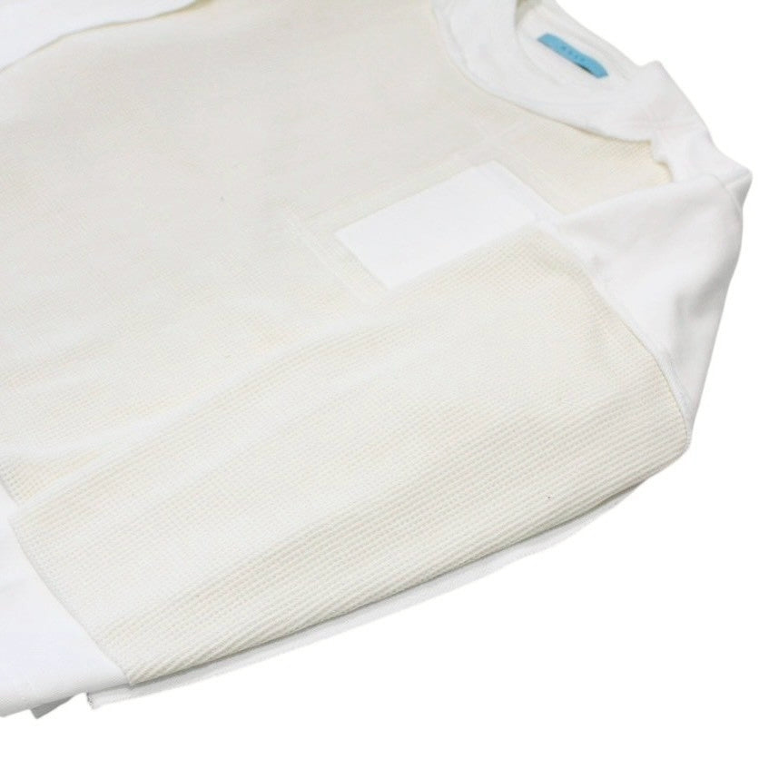 MUZE TURQUOISE LABEL -【MESH DOCKING SWEAT PO(WHITE)】ミューズ メッシュドッキング スウェット プルオーバー ホワイト