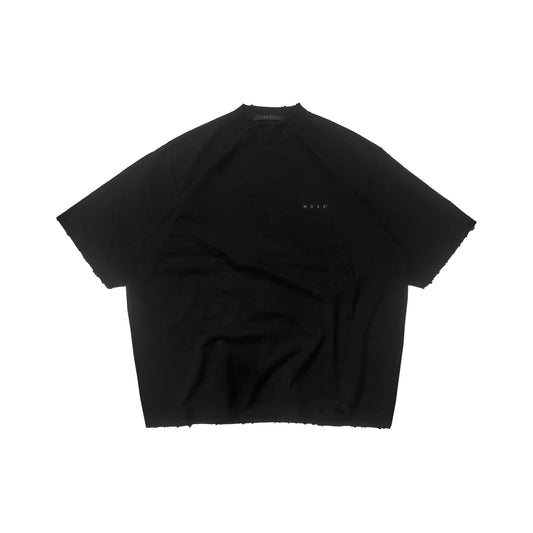 MUZE BLACK LABEL -【MUZE® LOGO REFLECTOR DAMAGE T-SH(BLACK)】ミューズ ロゴ Tシャツ リフレクター ダメージ ブラック