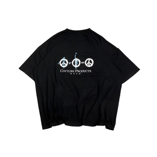 MUZE BLACK LABEL -【MUZE PEACE GARMENT DYE T-SHIRT(BLACK)】ミューズ ピース ガーメントダイ Tシャツ ブラック