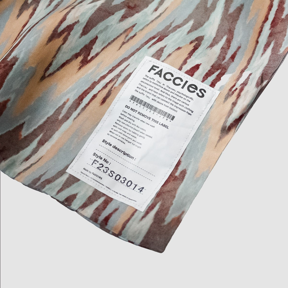 FACCIES - Original Textile Eco Bag ファッチーズ オリジナルテキスタイルエコバッグ ジグザグパターン