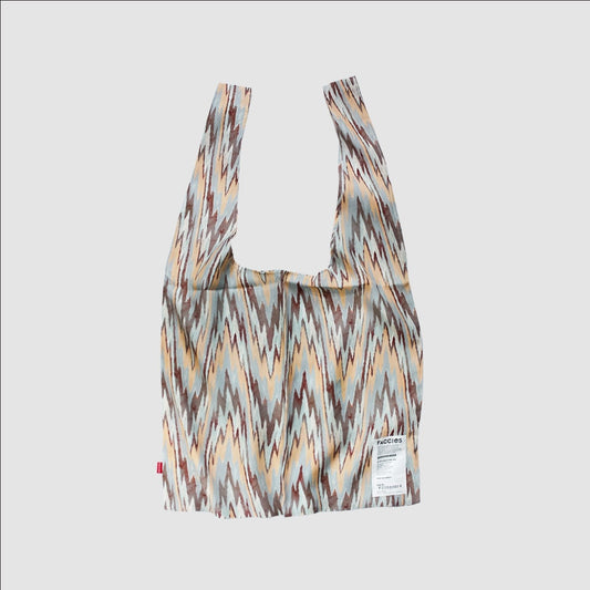 FACCIES - Original Textile Eco Bag ファッチーズ オリジナルテキスタイルエコバッグ ジグザグパターン