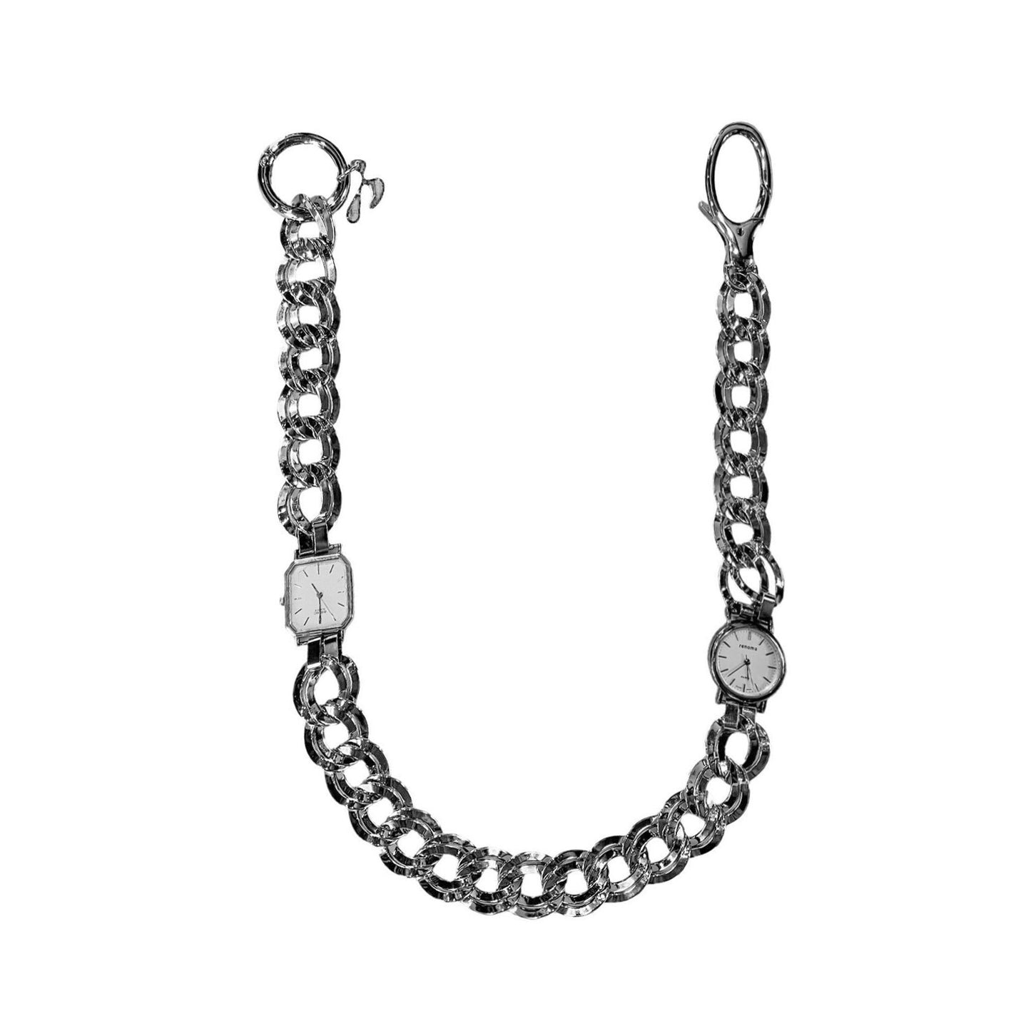 HIDAKA -【VINTAGE WATCH PANTS CHAIN(SILVER)】ヒダカ 時計 ウォレット チェーン ヴィンテージ シルバー