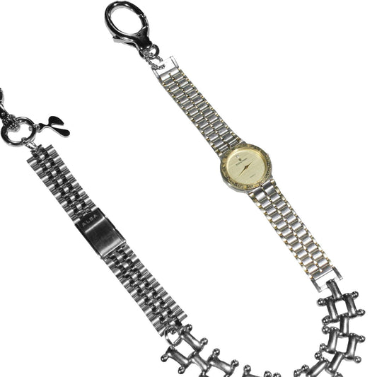 HIDAKA -【WATCH BELT LINKS CHAIN(SILVER)】ヒダカ 時計 ウォレット チェーン ヴィンテージ シルバー