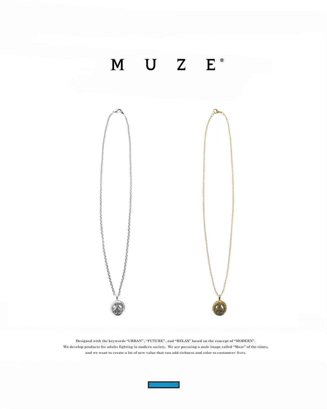 【受注】MUZE - MUZE PEACE NECKLACE(GOLD) ミューズ ピース ネックレス ゴールド SV925 K18