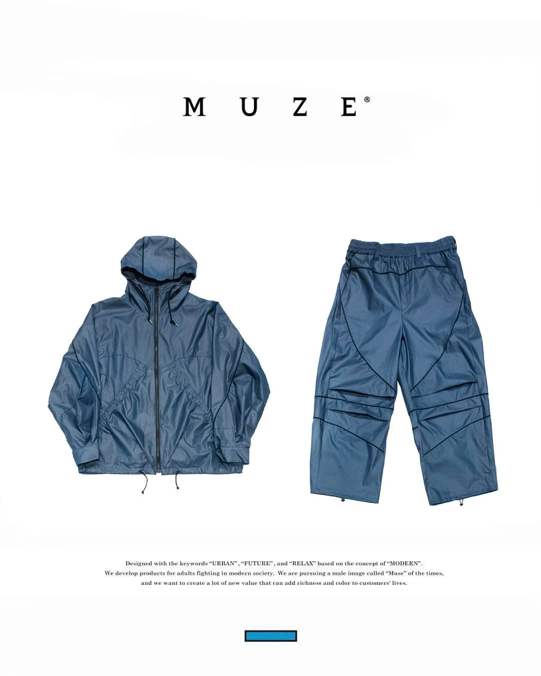 MUZE TURQUOISE LABEL - PIPING WIDE PANTS(NAVY)ミューズ パイピング ワイド パンツ ネイビー