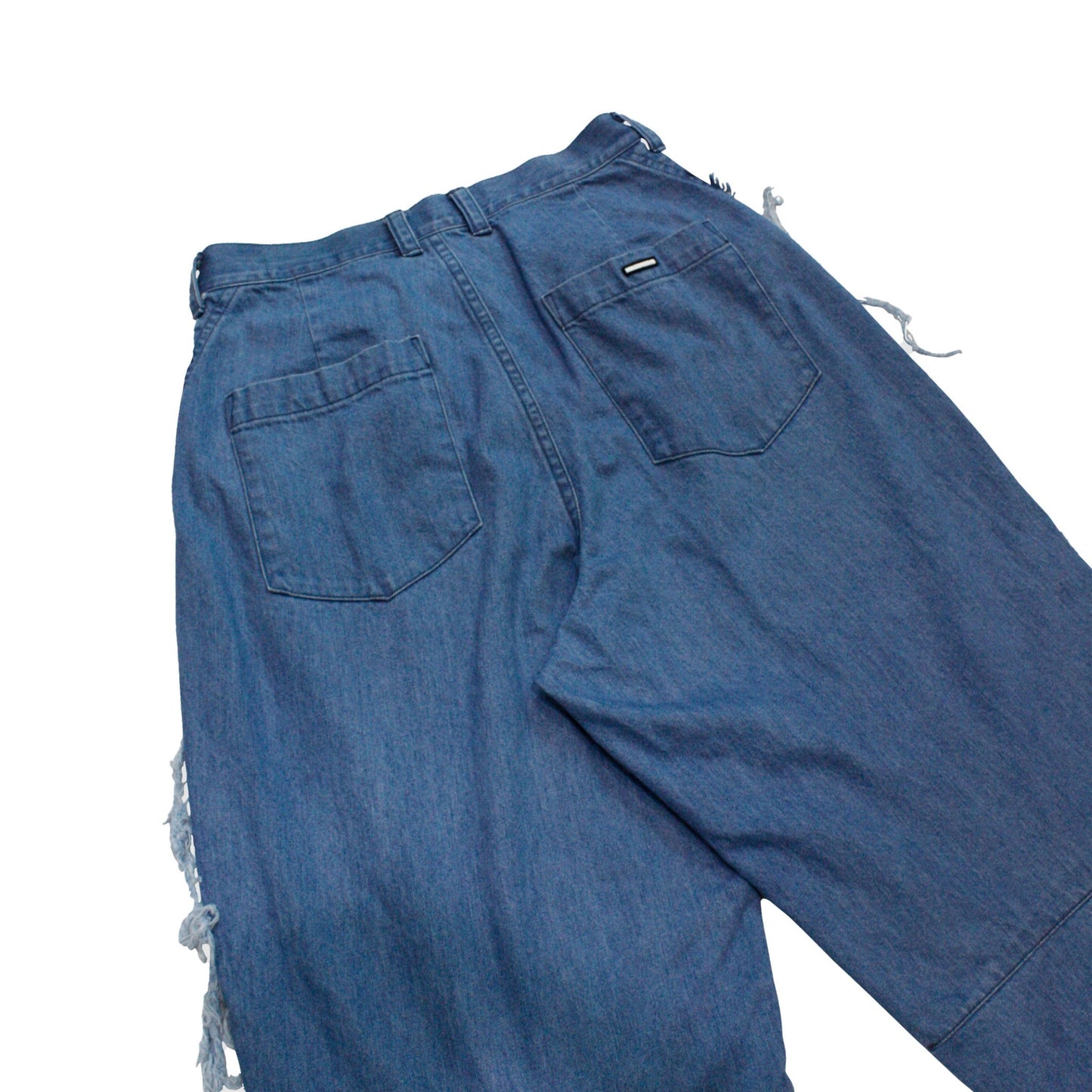 MUZE TURQUOISE LABEL - SWITCHING INDIGO DENIM CARVE PANTS(INDIGO) ミューズ 切り替え デニム パンツ インディゴ