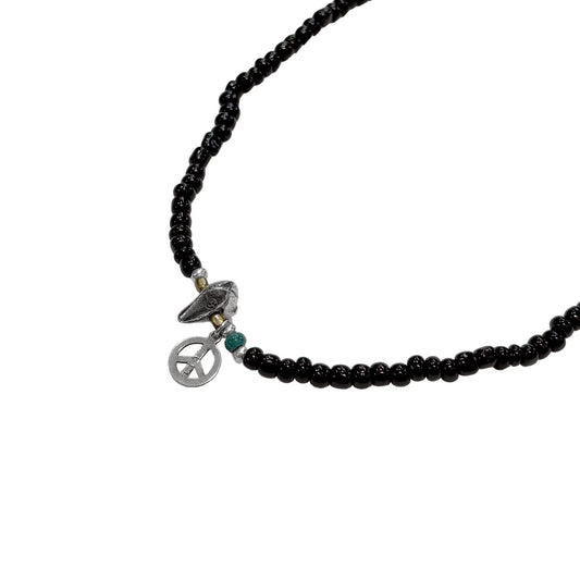 MUZE TURQUOISE LABEL × SunKu -【BEADS NECKLACE & BRACELET(BLACK)】ミューズ サンク ビーズ ネックレス ブレスレット ブラック