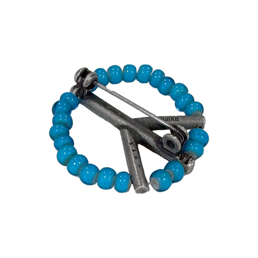 MUZE TURQUOISE LABEL - ×Sunku【BEADS PEACE PINS(SKY BLUE)】ミューズ サンク ビーズ ピンズ スカイブルー