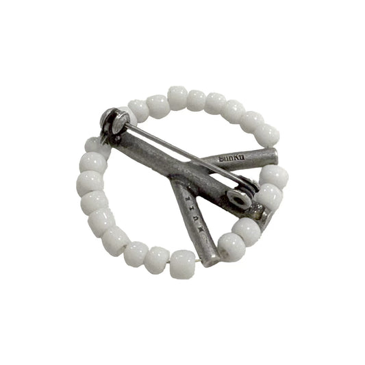 MUZE TURQUOISE LABEL - ×Sunku【BEADS PEACE PINS(WHITE)】ミューズ サンク ビーズ ピンズ ホワイト