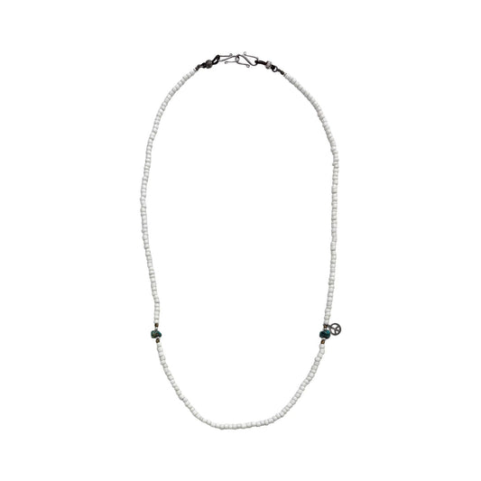 MUZE TURQUOISE LABEL × SunKu -【BEADS GLASS HOLDER & NECKLACE & BRACELET(WHITE)】ミューズ サンク ビーズ グラスホルダー ネックレス ブレスレット ホワイト