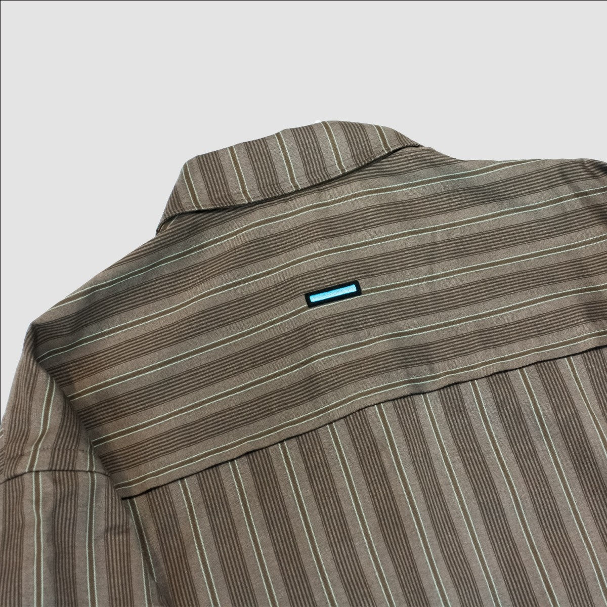 MUZE TURQUOISE LABEL - VILOFT® STRIPE SH(BROWN)ミューズ ストライプ シャツ ブラウン