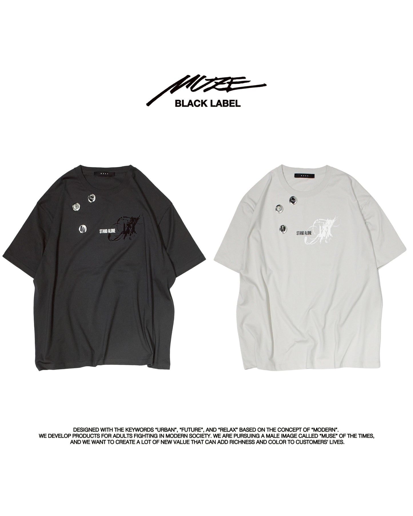 MUZE BLACK LABEL -【Object Ø T-SH (ONXY)】ミューズ オブジェクト エンプティー Tシャツ オニキス