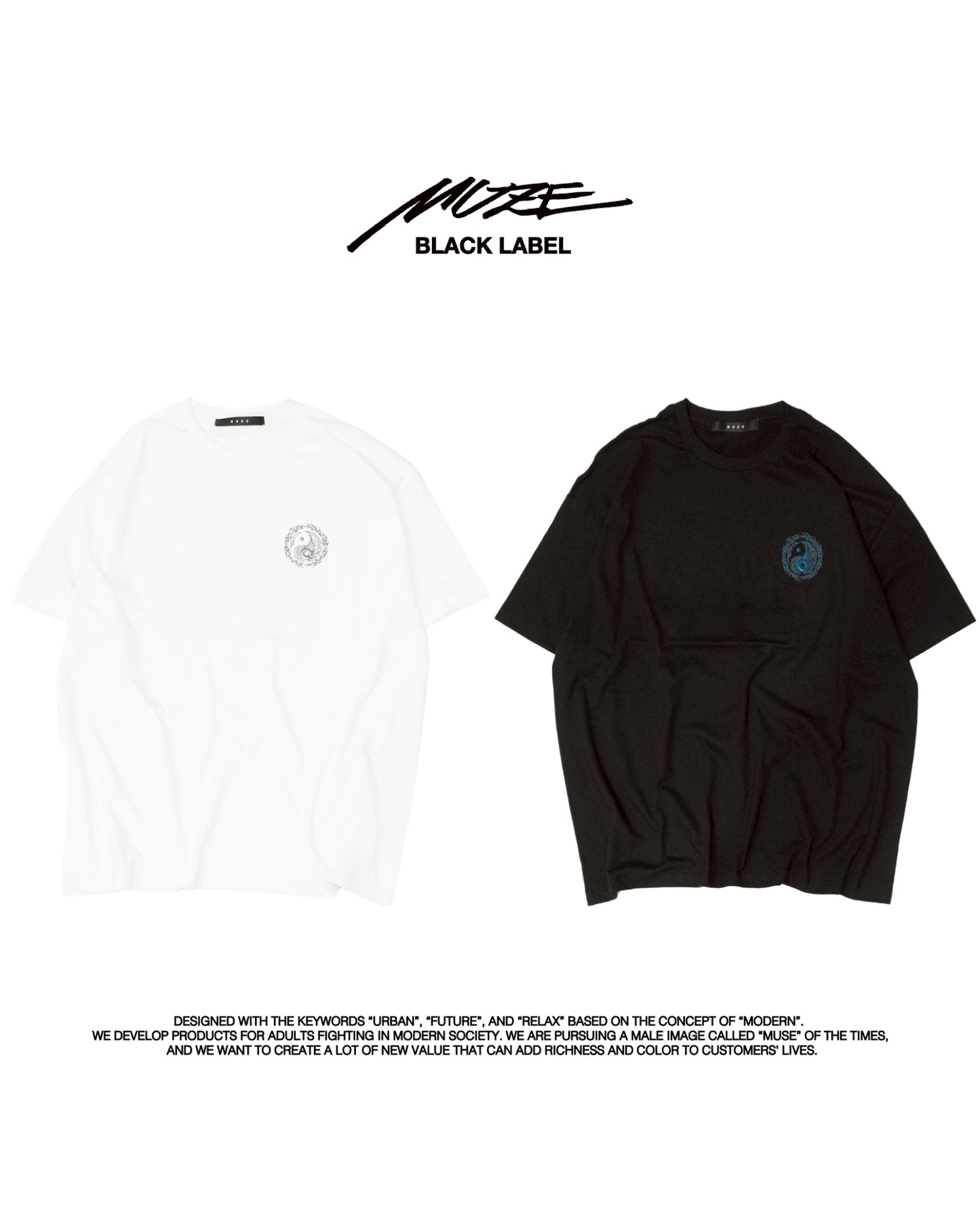 MUZE BLACK LABEL -【STAND ALONE YIN-YANG T-SH (BLACK)】ミューズ スタンド アローン インヤン Tシャツ ブラック