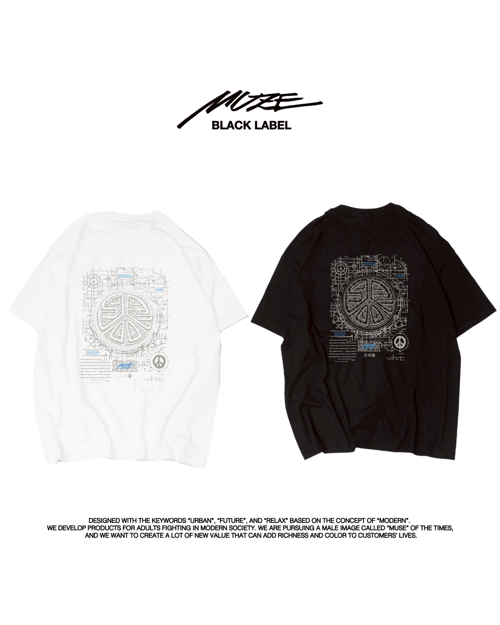 MUZE BLACK LABEL -【TEAM MUZE® SIX INVENTORS T-SH (BLACK