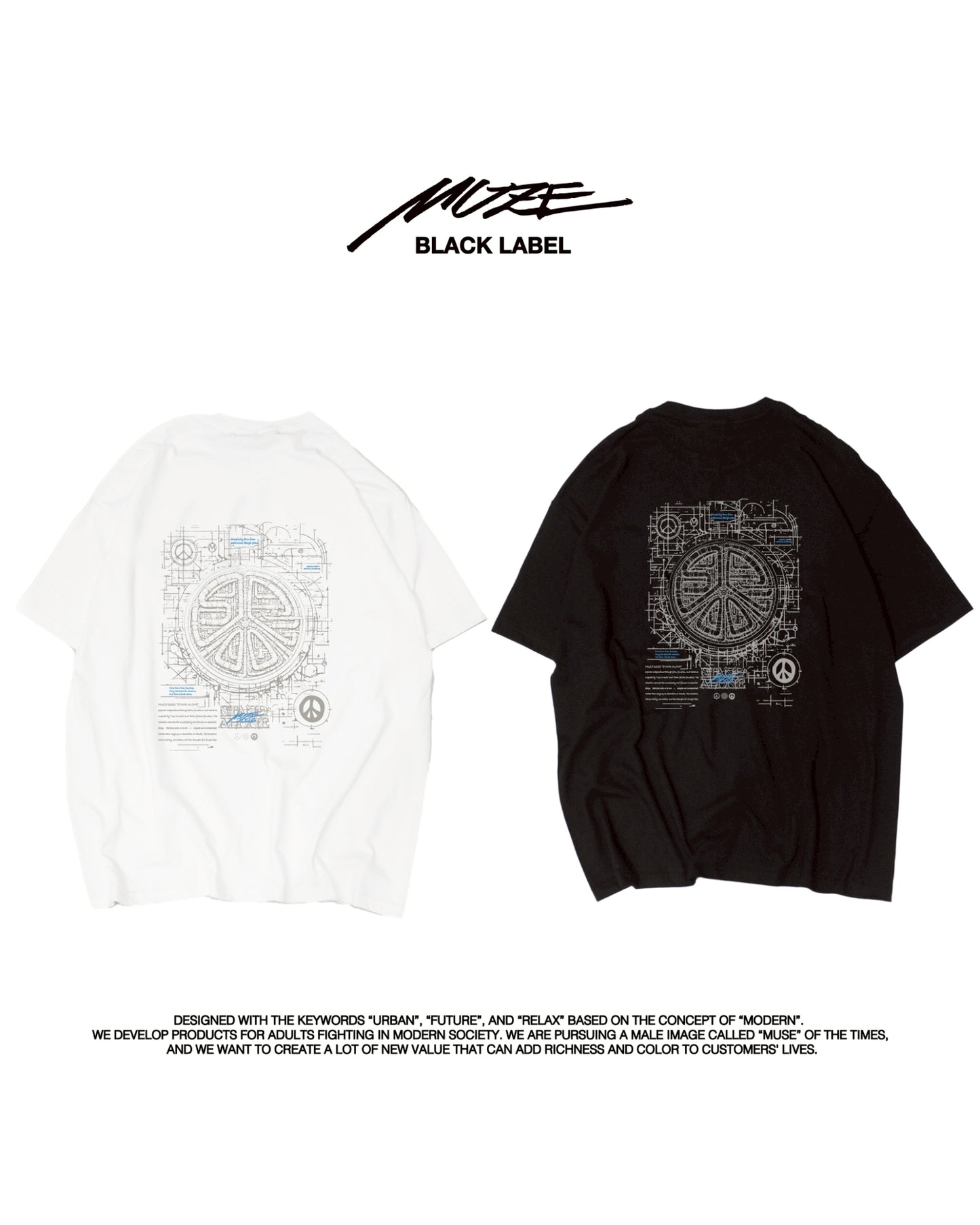 MUZE BLACK LABEL -【TEAM MUZE® SIX INVENTORS T-SH (WHITE)】ミューズ シックス インベンターズ Tシャツ ホワイト