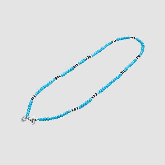 MUZE TURQUOISE LABEL - ×SunKu PEACE 2way BEADS CODE(NECKLACE/BRACELET)(SKY BLUE)ミューズ 2023年秋冬 サンク ビーズ ネックレス ブレスレット ピース スカイブルー