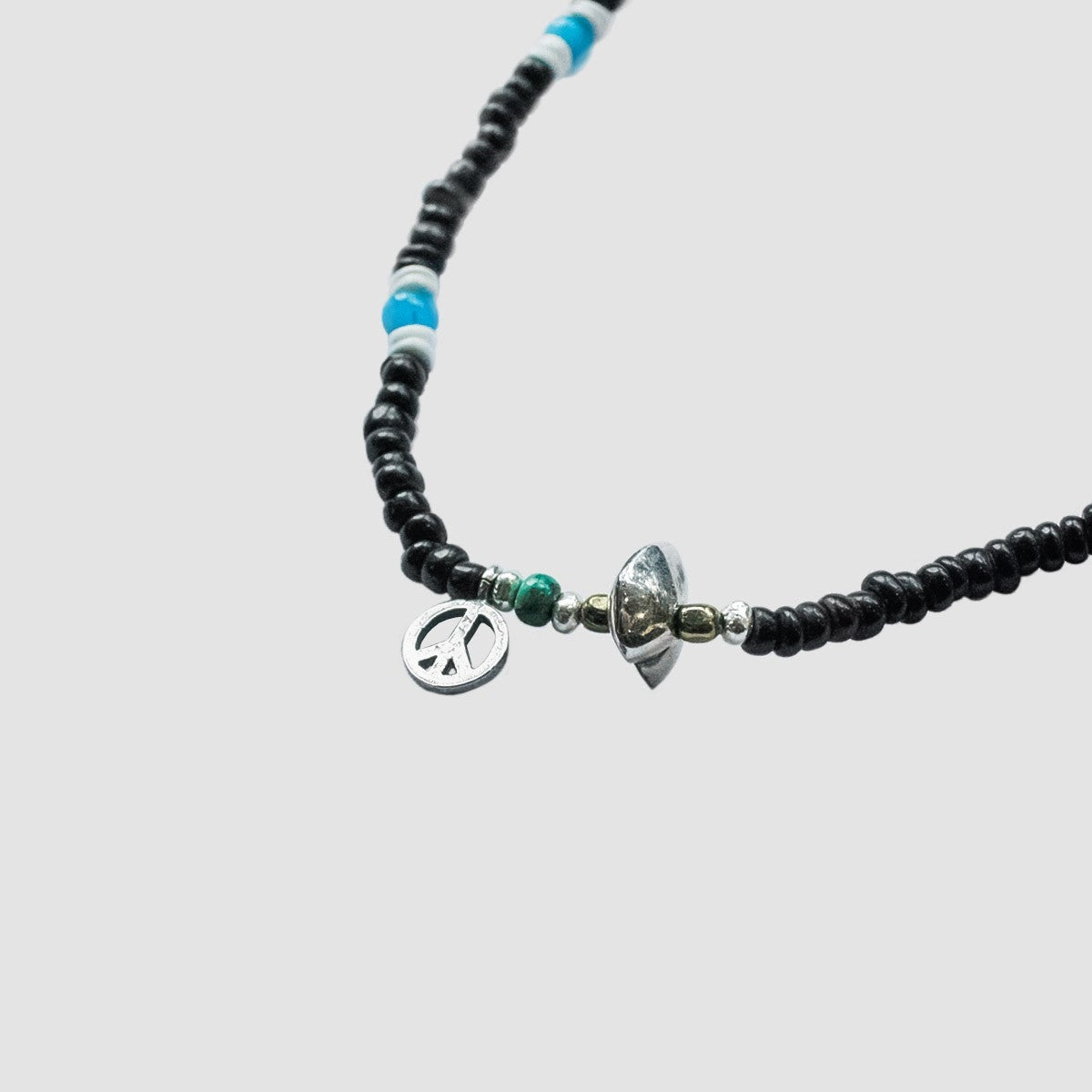 MUZE TURQUOISE LABEL - ×SunKu PEACE 2way BEADS CODE(NECKLACE/BRACELET)(BLACK)ミューズ 2023年秋冬 サンク ビーズ ネックレス ブレスレット ピース ブラック