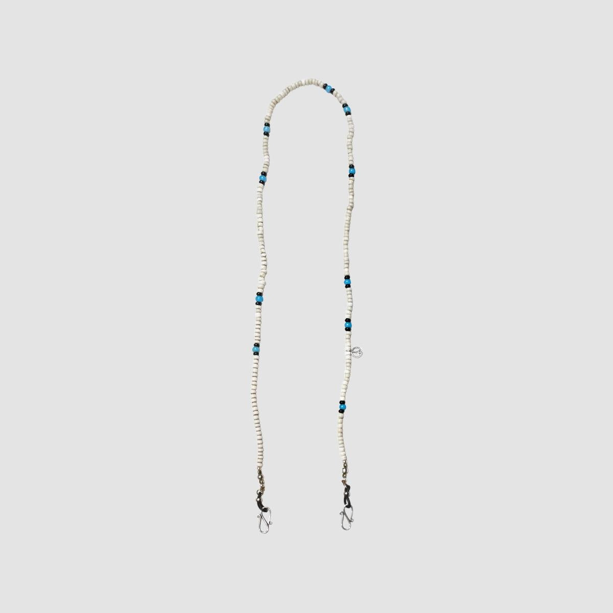 MUZE TURQUOISE LABEL - ×SunKu PEACE 4WAY BEADS CODE(GLASS/MASK/NECKLACE/BRACELET)(WHITE)ミューズ 2023年秋冬 サンク ビーズ ネックレス ブレスレット グラス マスク コード ピース ホワイト