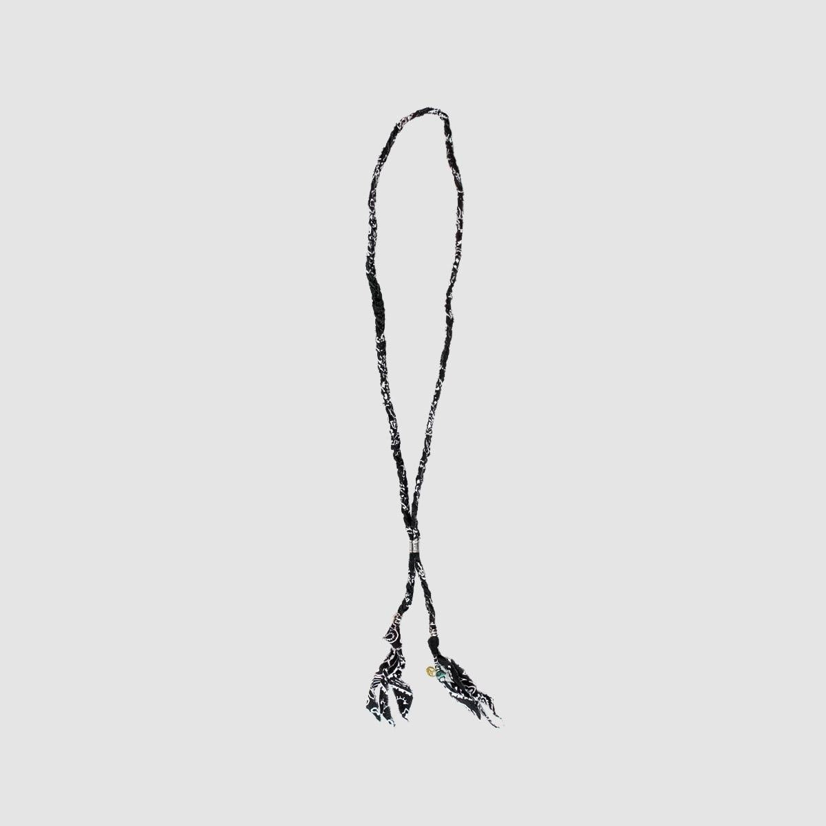 MUZE TURQUOISE LABEL - ×SunKu PEACE BANDANA NECKLACE(BLACK)ミューズ 2023年秋冬 バンダナ ネックレス ピース ブラック