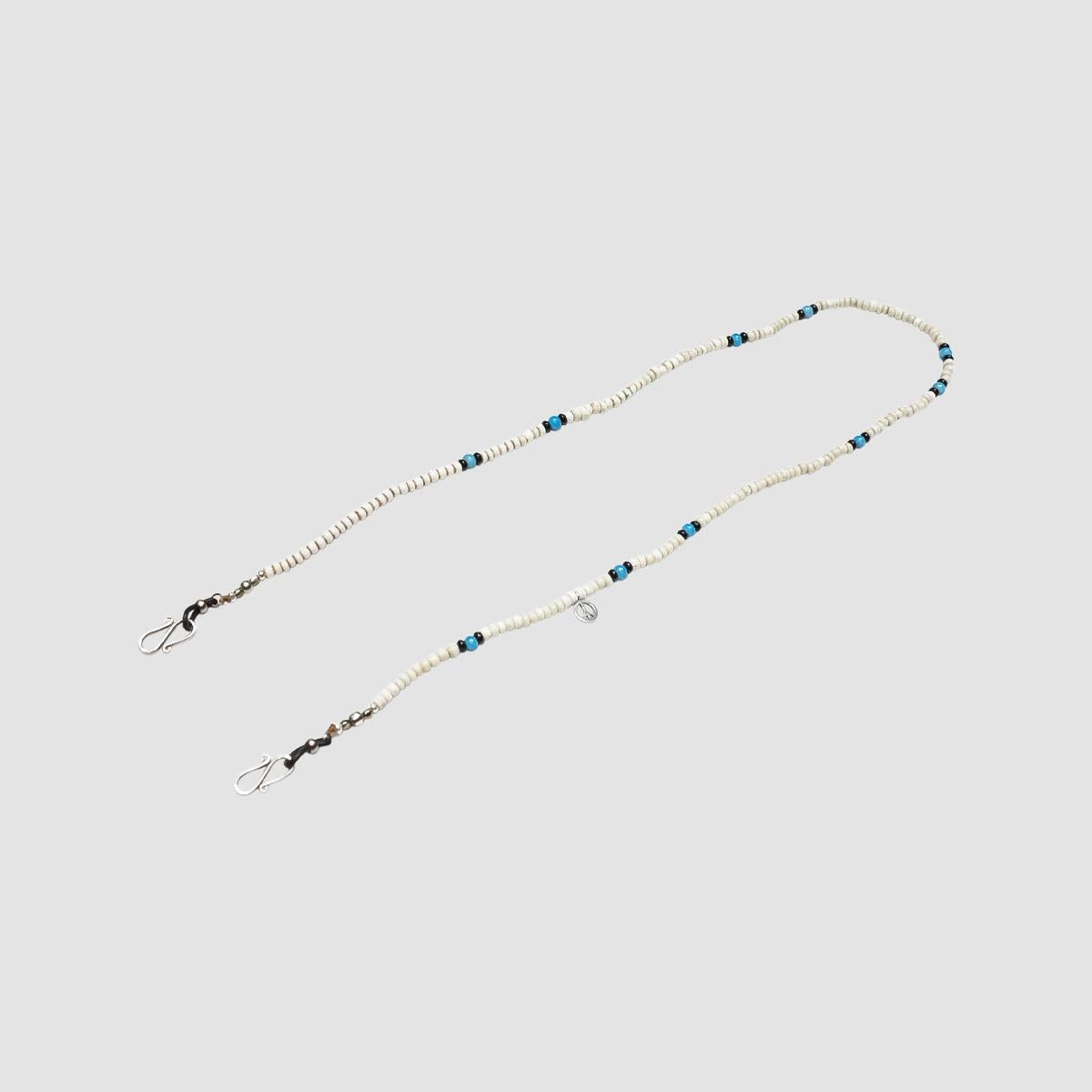 MUZE TURQUOISE LABEL - ×SunKu PEACE 4WAY BEADS CODE(GLASS/MASK/NECKLACE/BRACELET)(WHITE)ミューズ 2023年秋冬 サンク ビーズ ネックレス ブレスレット グラス マスク コード ピース ホワイト