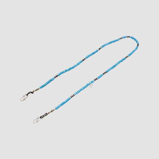 MUZE TURQUOISE LABEL - ×SunKu PEACE 4WAY BEADS CODE(GLASS/MASK/NECKLACE/BRACELET)(SKYBLUE)ミューズ 2023年秋冬 サンク ビーズ ネックレス ブレスレット グラス マスク コード ピース スカイブルー