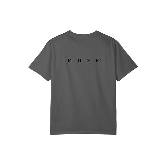 MUZE BLACK LABEL -【25SS MUZE® LOGO T-SHIRT(PIGMENT BLACK×BLACK)】ミューズ ロゴ Tシャツ ピグメント ブラック