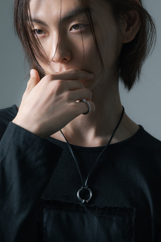 GARA - STAINLESS BONE RING & CHOKER(SILVER) ガラ ボーン リング チョーカー サージカルステンレス シルバー