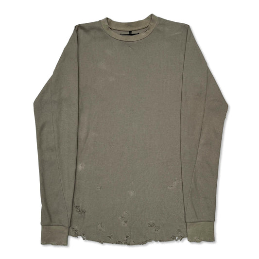 MIMUS - 【Combat Long Thermal With Damaged(CLASSIC WAFFLE KNIT)(SAND)】マイナス ロング サーマル ダメージ サンド