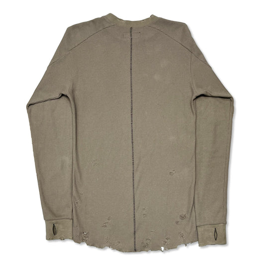 MIMUS - 【Combat Long Thermal With Damaged(CLASSIC WAFFLE KNIT)(SAND)】マイナス ロング サーマル ダメージ サンド