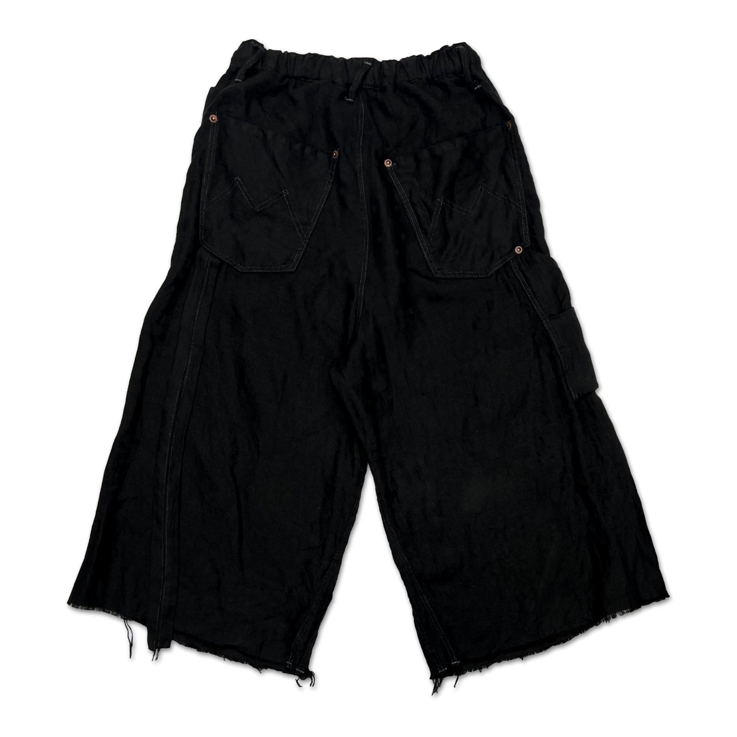 MINUS -【Easy Work Short With Garment Dyed (ITALIAN AIRFORCE TABLE CLOTH)(BLACK)】マイナス イージー ショーツ ガーメント ダイ イタリアン 空軍 テーブルクロス ブラック