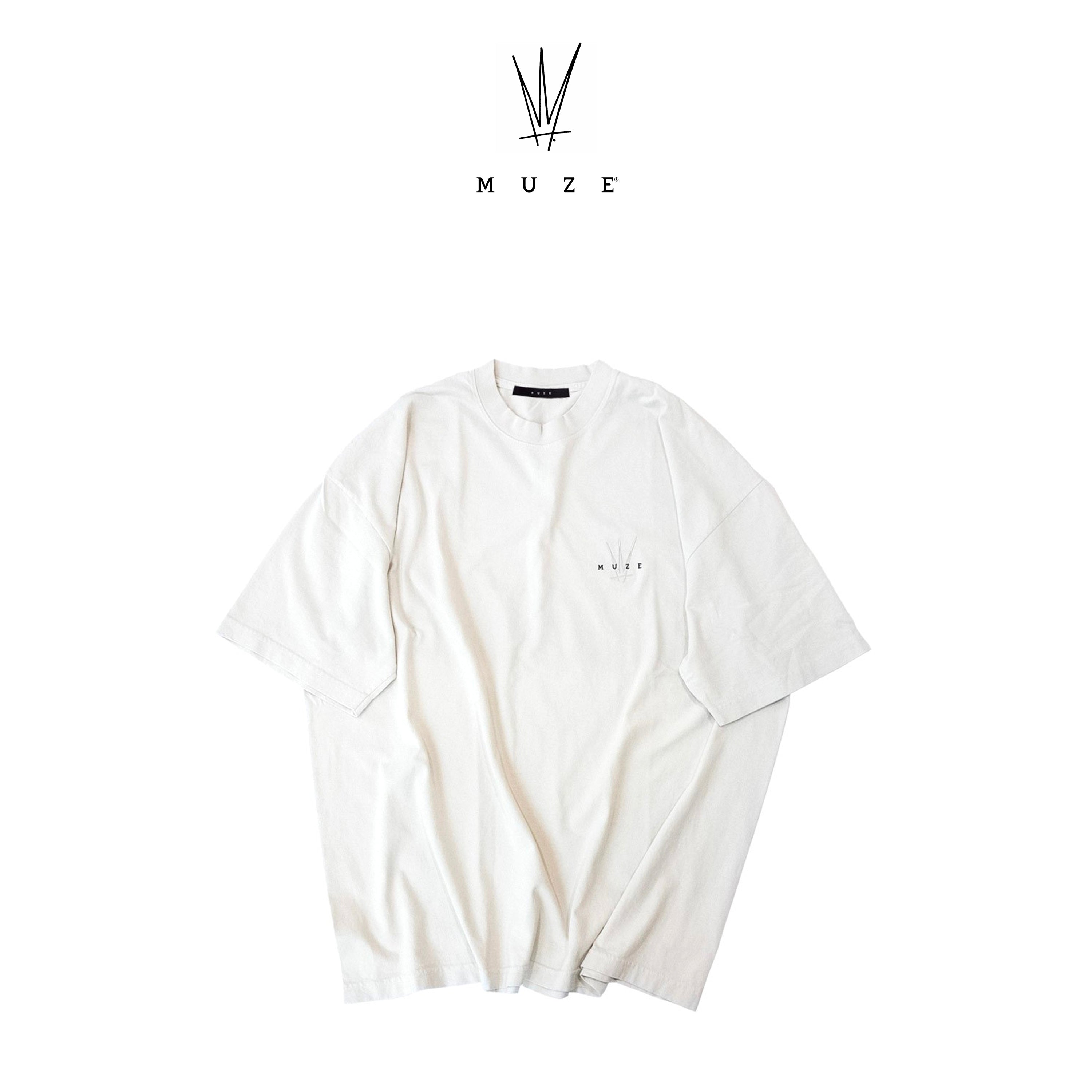 MUZE BLACK LABEL - MUZE×OLI LOGO EMBROIDERY GARMENT DYE T-SHIRT (OFF W –  MUZE TOKYO