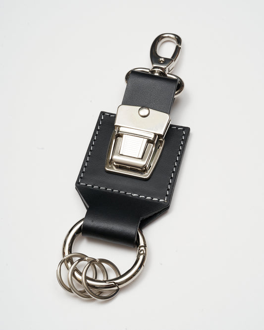 HIDAKA -【SLIDE LOCK KEY RING(BLACK)】ヒダカ スライド ロック キーリング ブラック