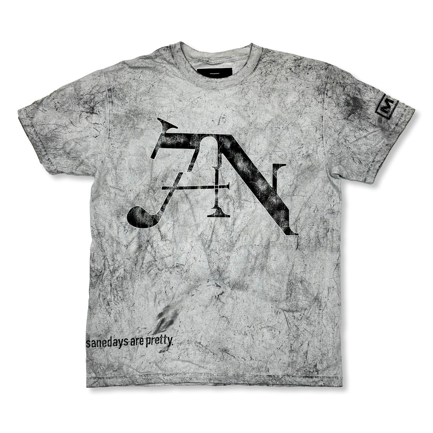 MINUS -【BOOTLEG TEE(CHAOS001)SPLASH DYED】マイナス グラフィック Tシャツ スプラッシュダイ