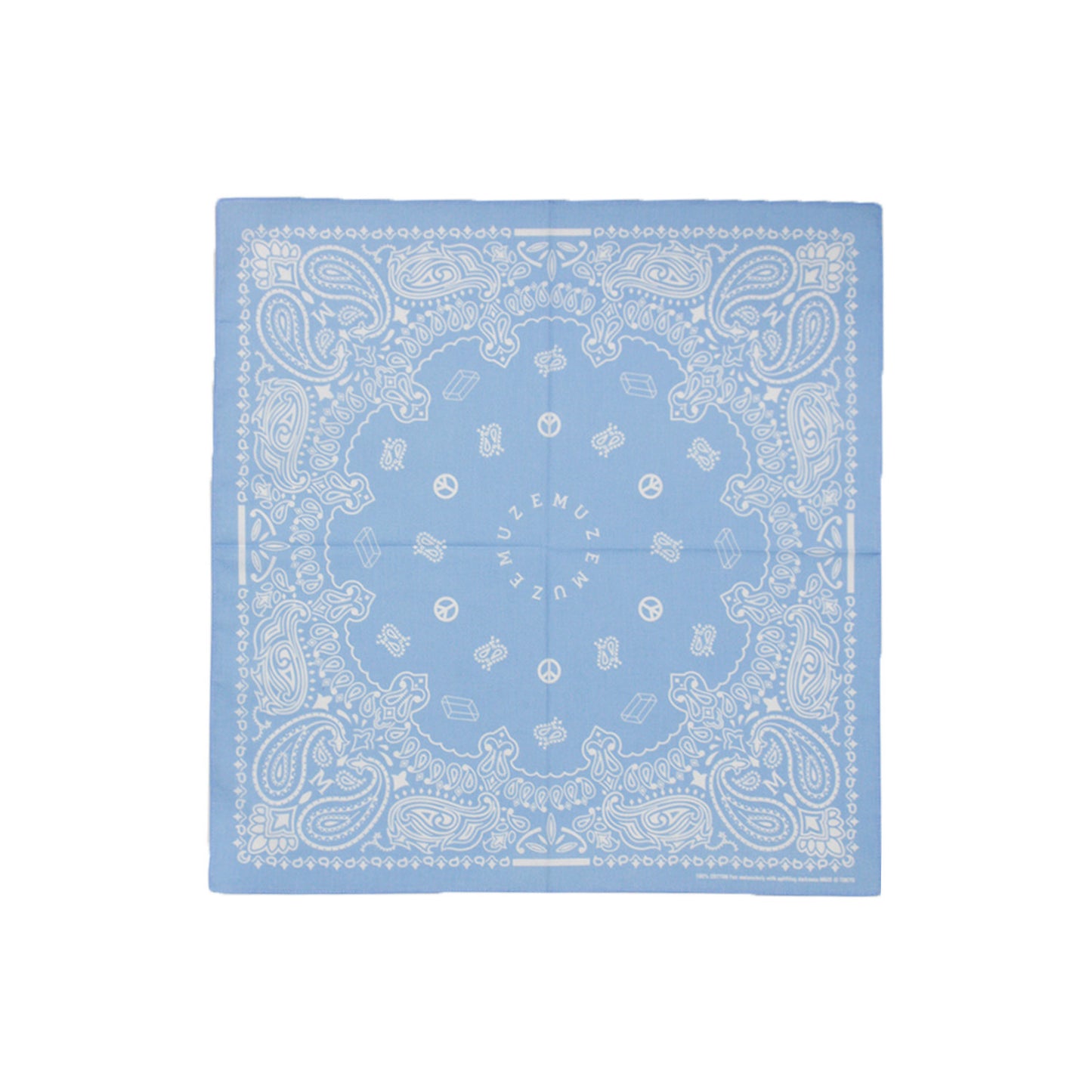 MUZE -【MUZE PAISLEY BANDANA(FADED BLUE)】ミューズ ペイズリー バンダナ フェード ブルー