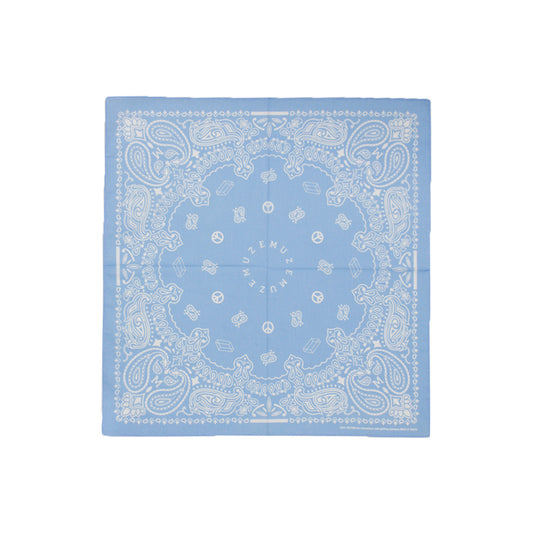 MUZE -【MUZE PAISLEY BANDANA(FADED BLUE)】ミューズ ペイズリー バンダナ フェード ブルー