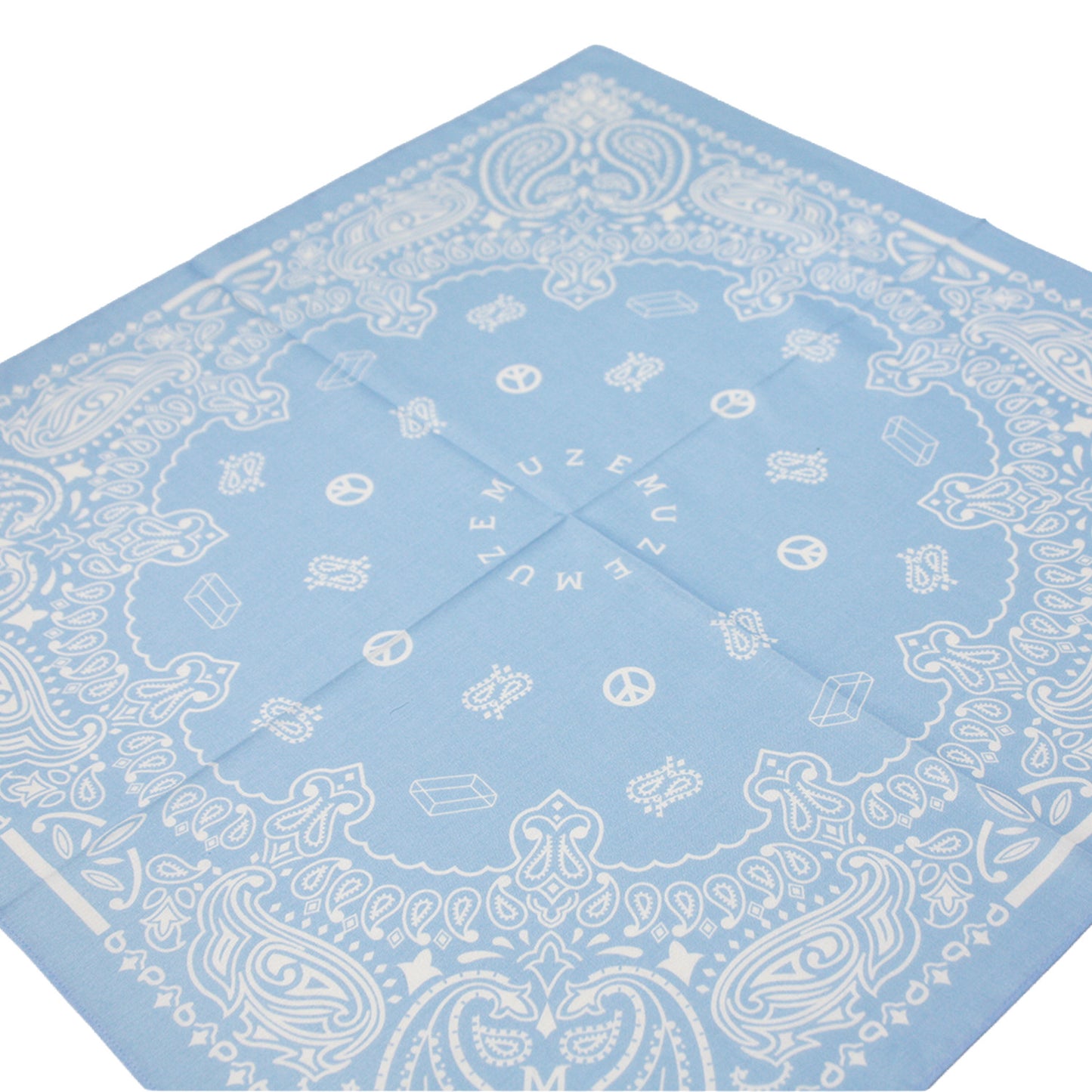 MUZE -【MUZE PAISLEY BANDANA(FADED BLUE)】ミューズ ペイズリー バンダナ フェード ブルー