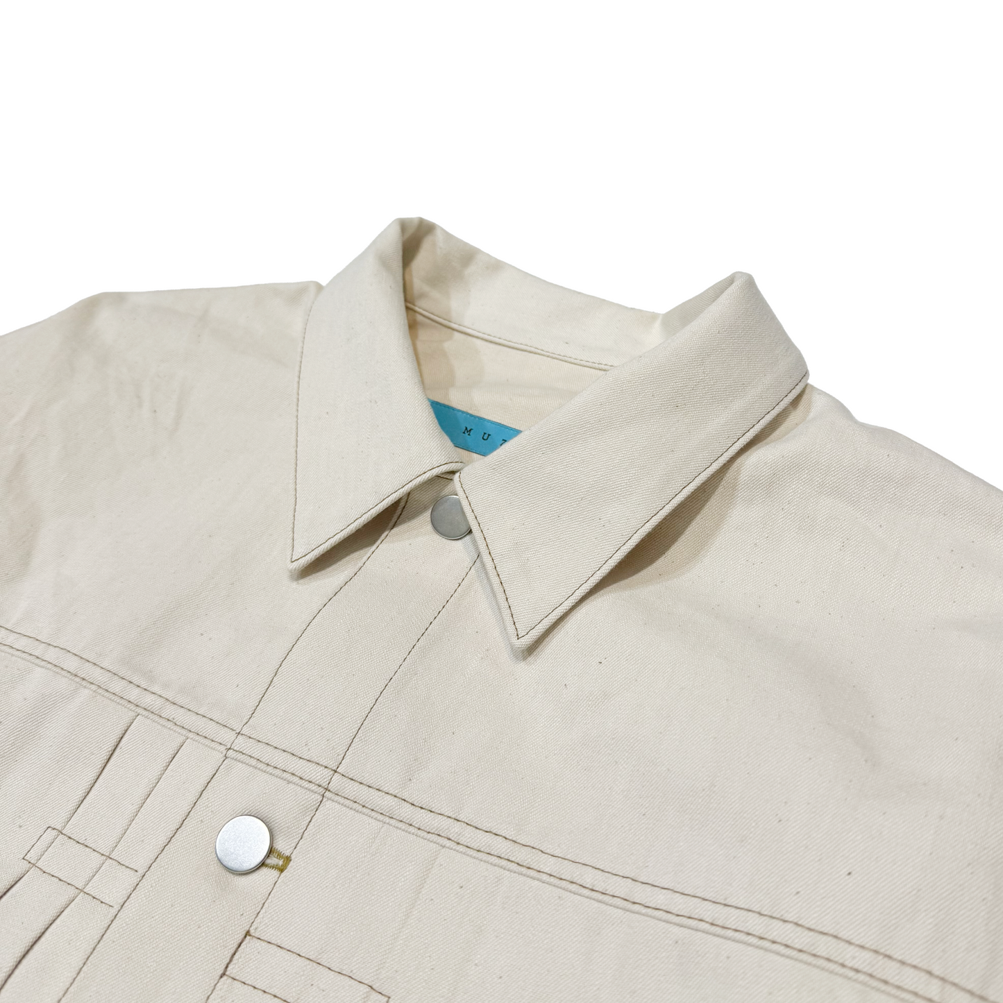 MUZE TURQUOISE LABEL - RIGID DENIM JACKET(WHT)ミューズ リジッド デニム ジャケット ホワイト