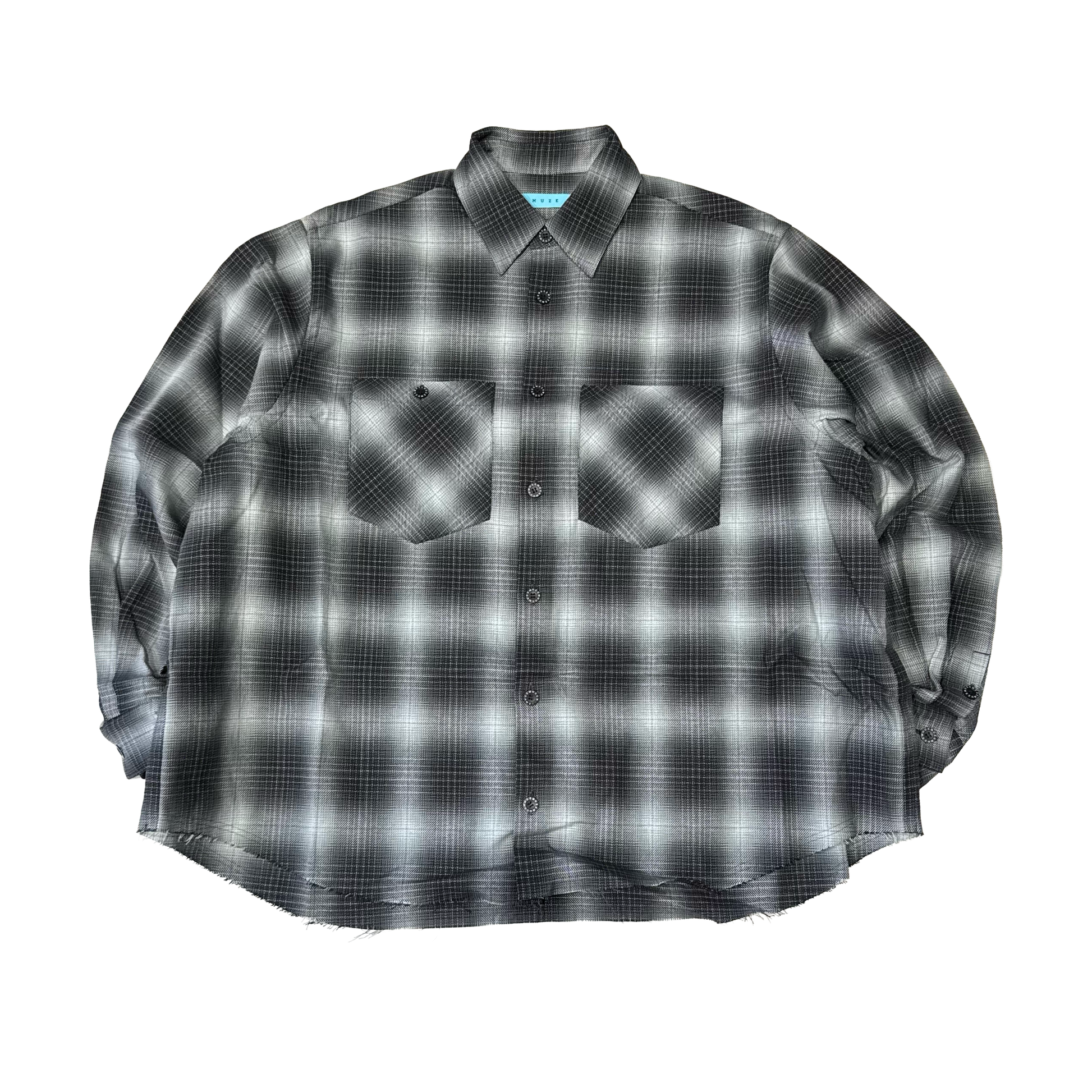 MUZE TURQUOISE LABEL - 【INDIGO TWILL CHECK SHIRT(BLACK)】ミューズ