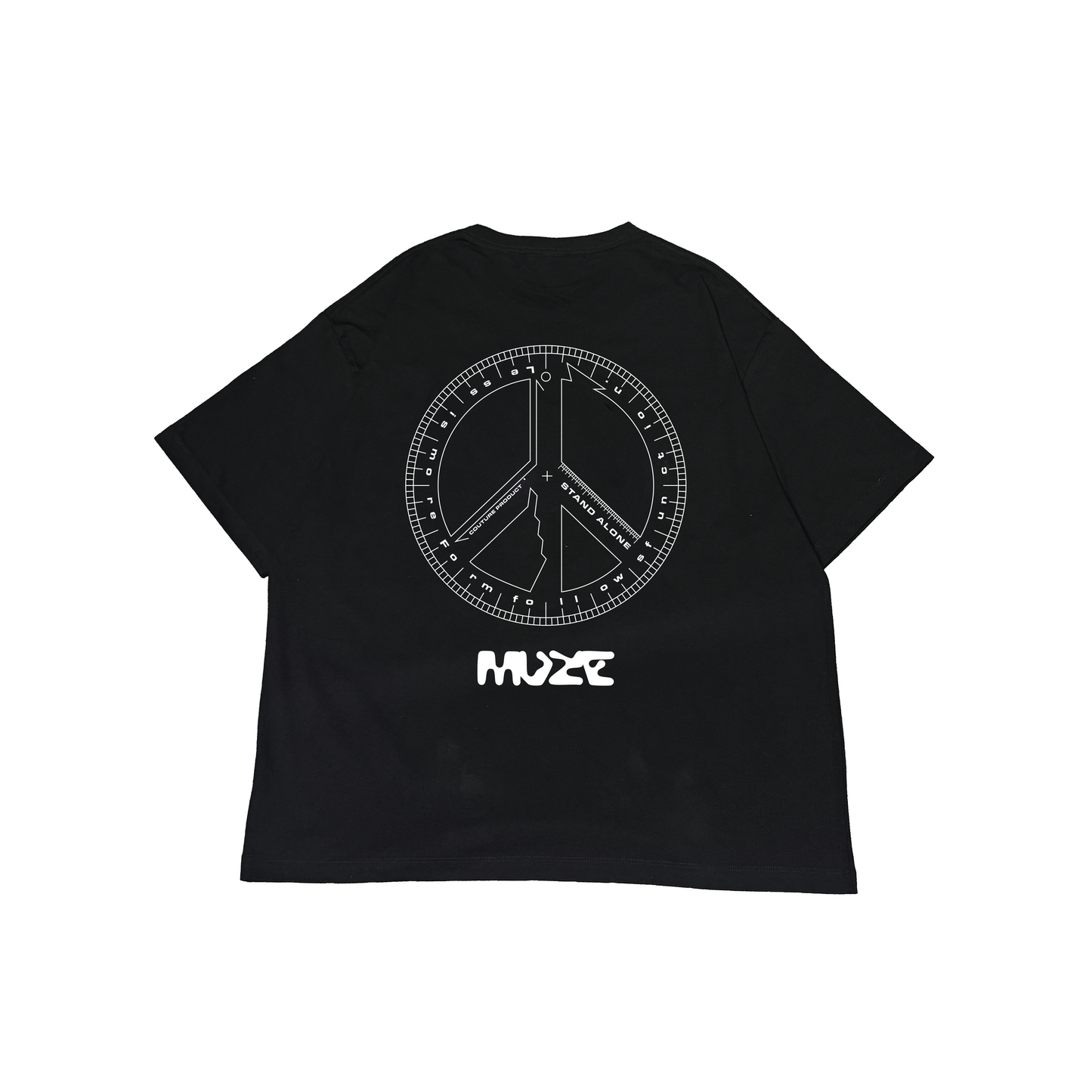 MUZE BLACK LABEL -【PEACE MULTI TOOL T-SH(BLACK×WHITE)】ミューズ ピース マルチツール Tシャツ ブラック ホワイト